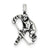Sterling Silver Antiqued Hockey Player Charm hide-image