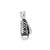 Antiqued Boxing Glove Charm in Sterling Silver