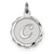 Sterling Silver Brocaded Initial C Charm hide-image