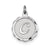 Brocaded Initial C Charm in Sterling Silver