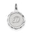 Brocaded Initial D Charm in Sterling Silver