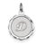 Sterling Silver Brocaded Initial D Charm hide-image