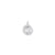 Brocaded Initial H Charm in Sterling Silver