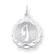 Sterling Silver Brocaded Initial I Charm hide-image