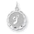 Sterling Silver Brocaded Initial J Charm hide-image