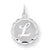 Sterling Silver Brocaded Initial L Charm hide-image