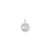 Brocaded Initial R Charm in Sterling Silver