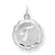Sterling Silver Brocaded Initial T Charm hide-image