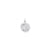 Brocaded Initial T Charm in Sterling Silver