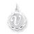 Sterling Silver Brocaded Initial V Charm hide-image