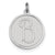 Brocaded Initial B Charm in Sterling Silver