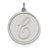 Sterling Silver Brocaded Initial C Charm hide-image