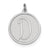 Brocaded Initial D Charm in Sterling Silver