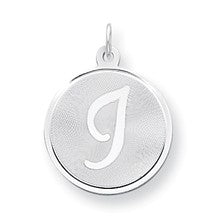 Sterling Silver Brocaded Initial I Charm hide-image