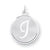 Sterling Silver Brocaded Initial I Charm hide-image