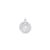 Brocaded Initial J Charm in Sterling Silver
