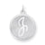 Sterling Silver Brocaded Initial J Charm hide-image