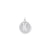 Brocaded Initial K Charm in Sterling Silver