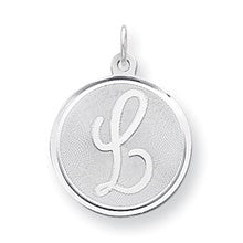 Sterling Silver Brocaded Initial L Charm hide-image