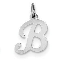 Sterling Silver Stamped Initial B Charm hide-image