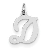Sterling Silver Stamped Initial D Charm hide-image
