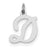 Sterling Silver Stamped Initial D Charm hide-image
