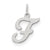 Sterling Silver Stamped Initial F Charm hide-image