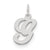 Sterling Silver Stamped Initial G Charm hide-image