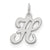 Sterling Silver Stamped Initial H Charm hide-image