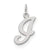 Sterling Silver Stamped Initial I Charm hide-image