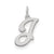 Sterling Silver Stamped Initial J Charm hide-image