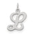 Sterling Silver Stamped Initial L Charm hide-image