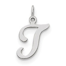 Sterling Silver Stamped Initial T Charm hide-image