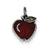 Enameled Red Apple Charm in Sterling Silver