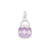 Purple Enameled & CZ Purse Charm in Sterling Silver