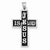 Sterling Silver Antiqued Jesus Is Lord Cross Pendant, Pendants for Necklace