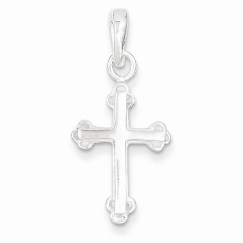Sterling Silver Budded Cross pendant, Stylish Pendants for Necklace