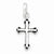 Sterling Silver Antiqued Budded Cross pendant, Classy Pendants for Necklace