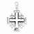 Sterling Silver Antiqued Jerusalem Crusader Pendant, Pendants for Necklace