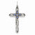 Sterling Silver September Birthstone Cross Pendant, Pendants for Necklace
