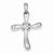 Sterling Silver Freeform Cross Pendant, Exquisite Pendants for Necklace