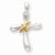 Sterling Silver & Vermeil Dove Cross Pendant, Pendants for Necklace