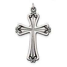 Sterling Silver Antiqued Cross Charm hide-image