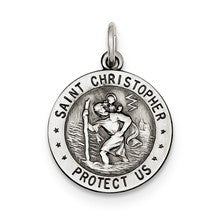 Sterling Silver St. Christopher US Coast Guard Medal, Charm hide-image