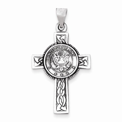 Sterling Silver US Army Cross Pendant, Pendants for Necklace