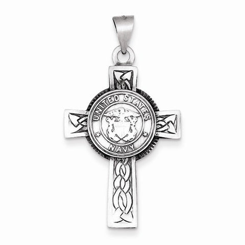 Sterling Silver US Navy Cross Pendant, Pendants for Necklace