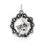 Cross, Crown & Wreath Charm in Sterling Silver