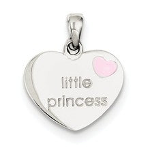 Sterling Silver Enameled & CZ Heart Cross Charm hide-image