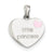 Sterling Silver Enameled & CZ Heart Cross Charm hide-image
