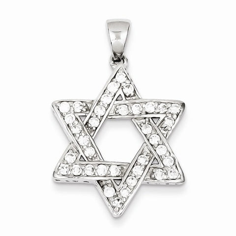 Sterling Silver CZ Star of David pendant, Beautiful Pendants for Necklace